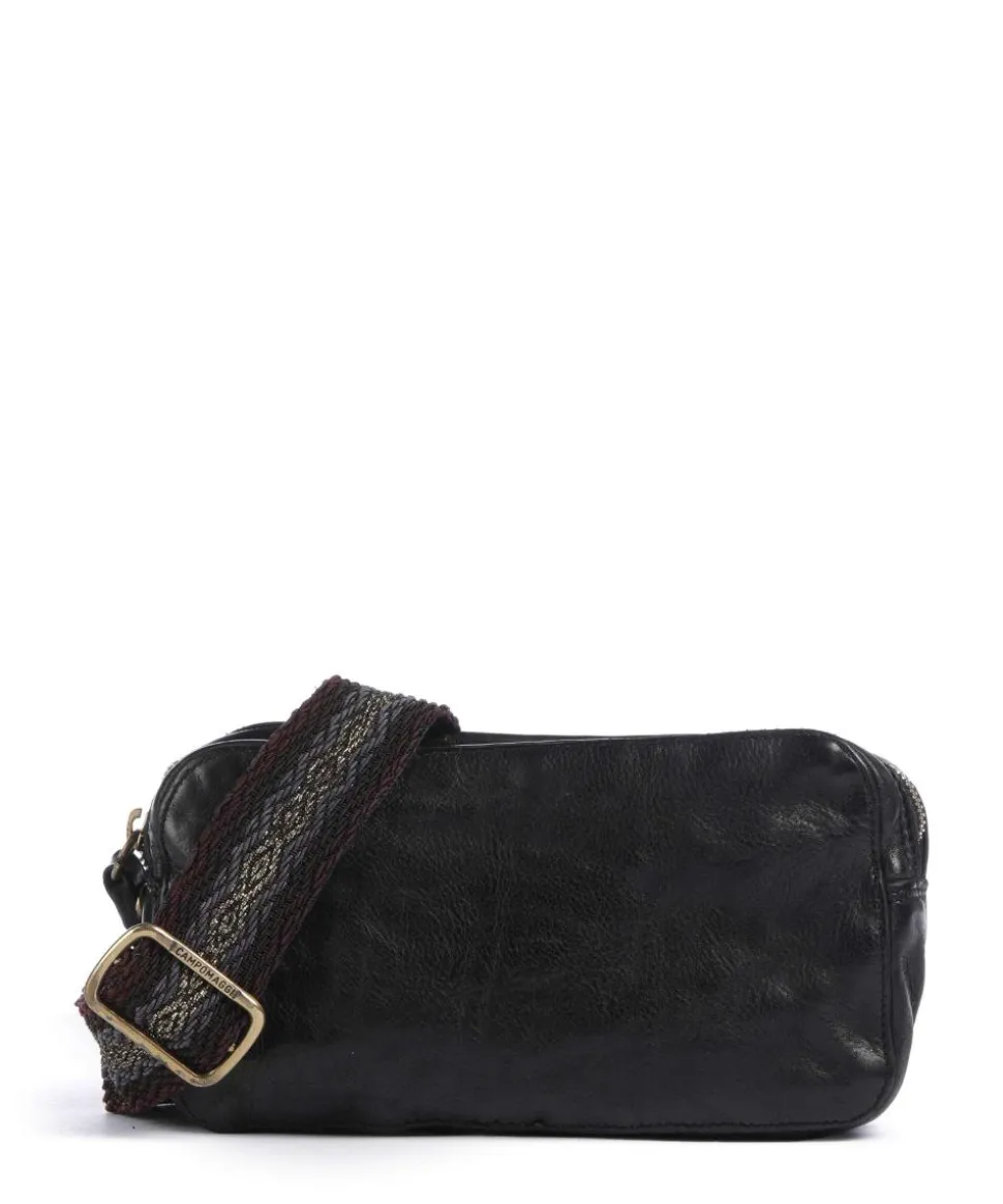 Umhängetasche Rindsleder schwarz