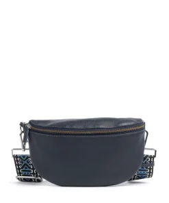 Umhängetasche weiches Rindsleder navy