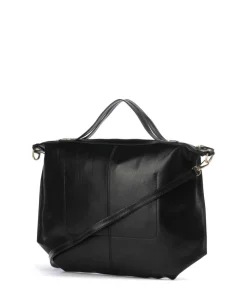 Unica Handtasche fein genarbtes Rindsleder schwarz