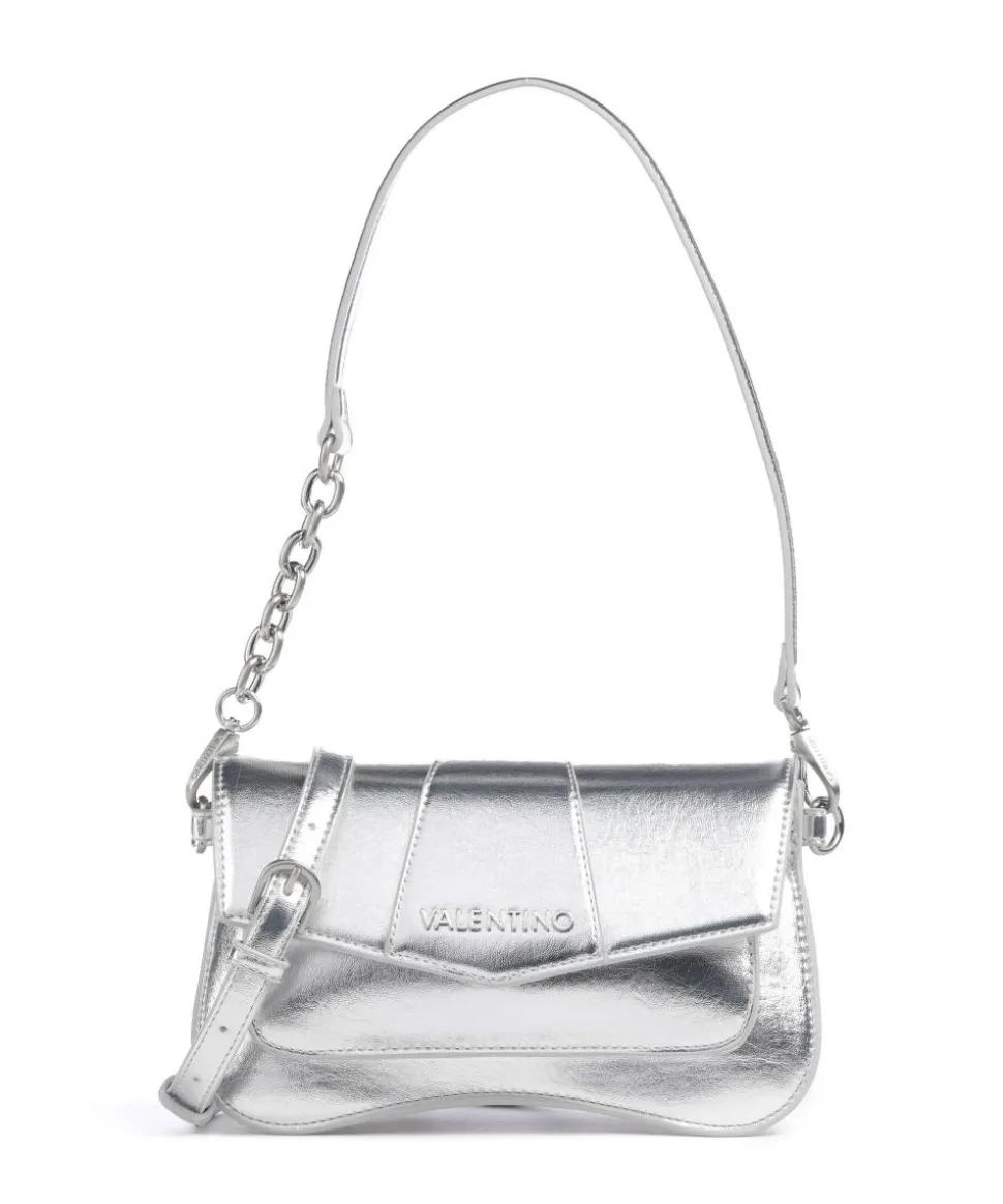 Unika Schultertasche Lederimitat silber