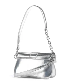 Unika Schultertasche Lederimitat silber