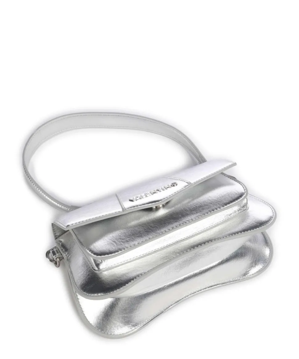 Unika Schultertasche Lederimitat silber