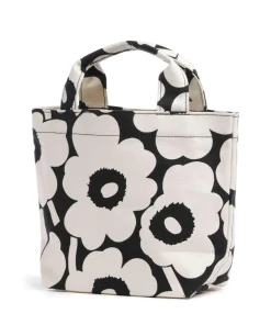 Unikko Mono Mini Handtasche Canvas natur/schwarz