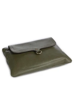 Urban Beyonce Schultertasche genarbtes Kalbsleder olivgrün