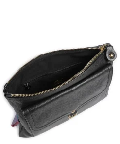 Urban Beyonce Schultertasche genarbtes Kalbsleder schwarz