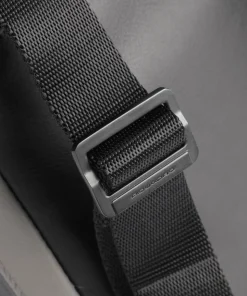 Urban Umhängetasche fein genarbtes Rindsleder schwarz/grau