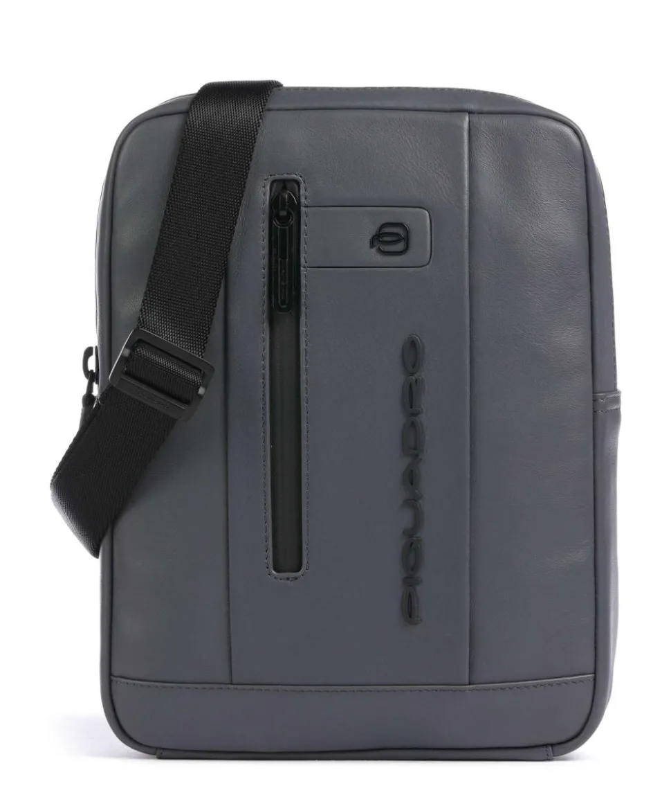 Urban Umhängetasche fein genarbtes Rindsleder grau