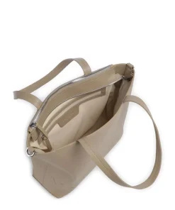 Valda Shopper Lederimitat sand