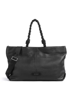 Vanil Valesca Shopper genarbtes Rindsleder schwarz