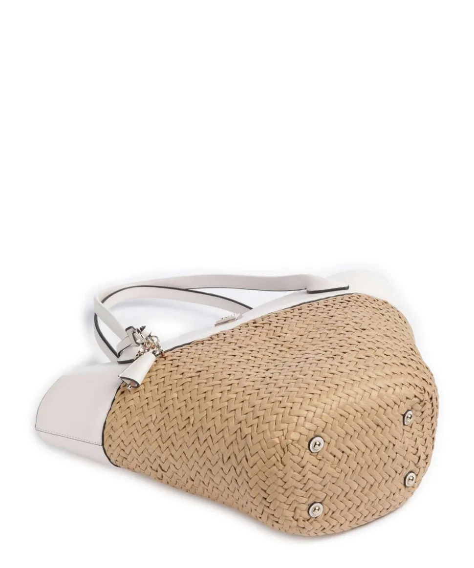 Venere Shopper Bast beige/weiß