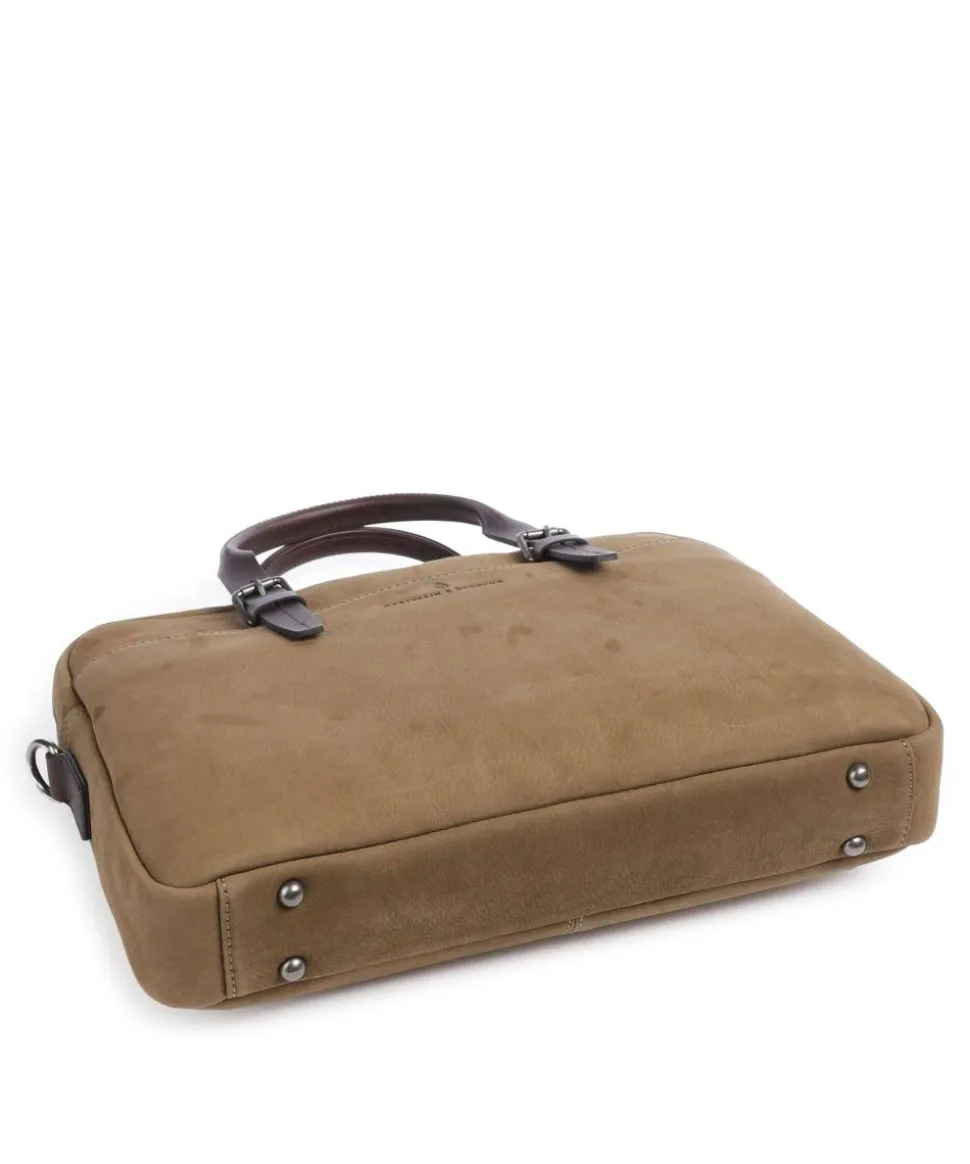 Veneto RFID Aktentasche 15″ aufgerautes Rindsleder taupe