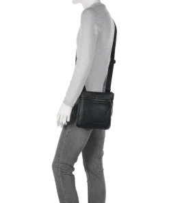 Venice Umhängetasche Lederimitat schwarz