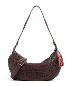 Venusweg 8 Beuteltasche genarbtes Leder dunkelbraun