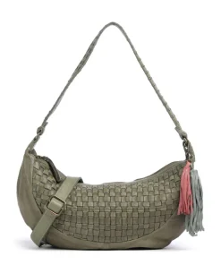 Venusweg 8 Beuteltasche genarbtes Leder grün