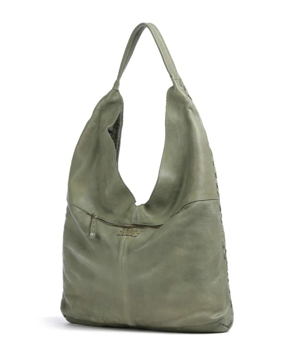 Venusweg 2 Schultertasche genarbtes Rindsleder grün