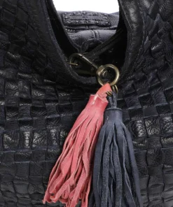 Venusweg 2 Schultertasche genarbtes Rindsleder navy