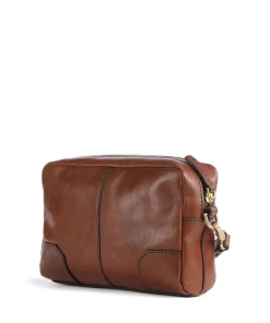 Vespucci Handgelenktasche fein genarbtes Rindsleder braun