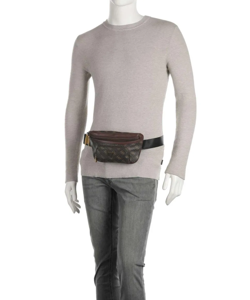 Vezzola Eco Gürteltasche Lederimitat dunkelbraun