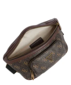 Vezzola Eco Gürteltasche Lederimitat dunkelbraun