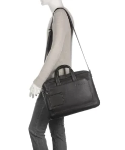 VIBE Aktentasche 15″ genarbtes Rindsleder dunkelbraun