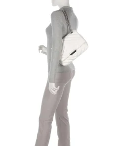 Victoria M Schultertasche Lederimitat weiß