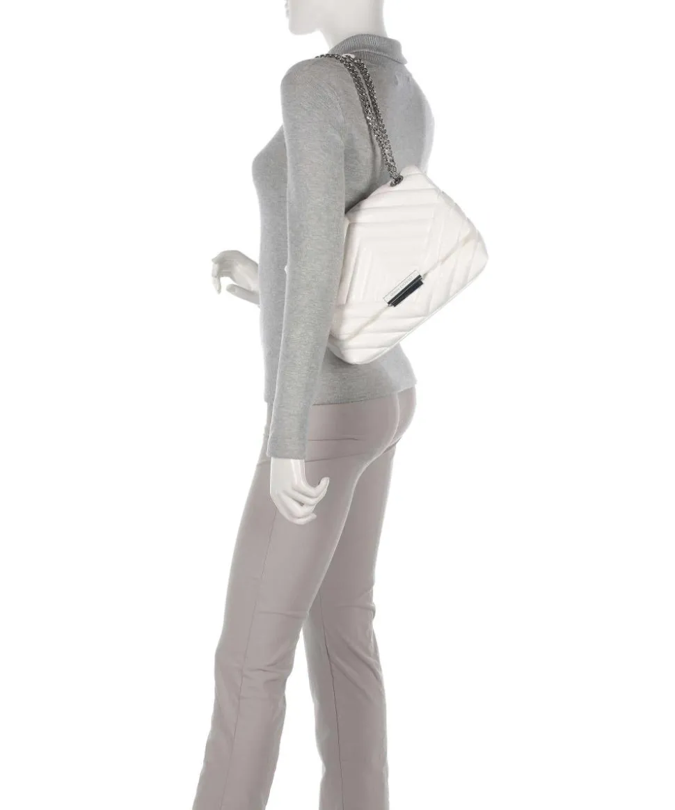 Victoria M Schultertasche Lederimitat weiß