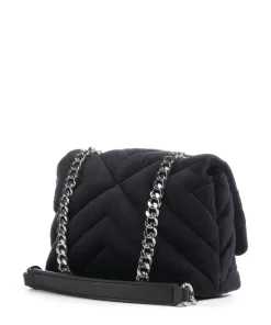 Victoria Mini Umhängetasche Samtgewebe schwarz