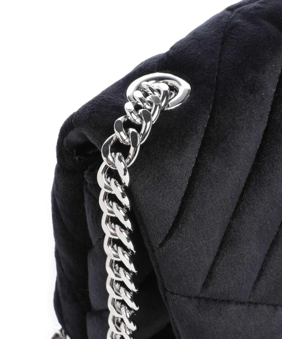 Victoria Mini Umhängetasche Samtgewebe schwarz