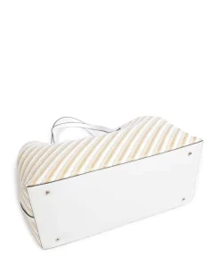 Vikky Large Shopper Kunststoff beige/weiß