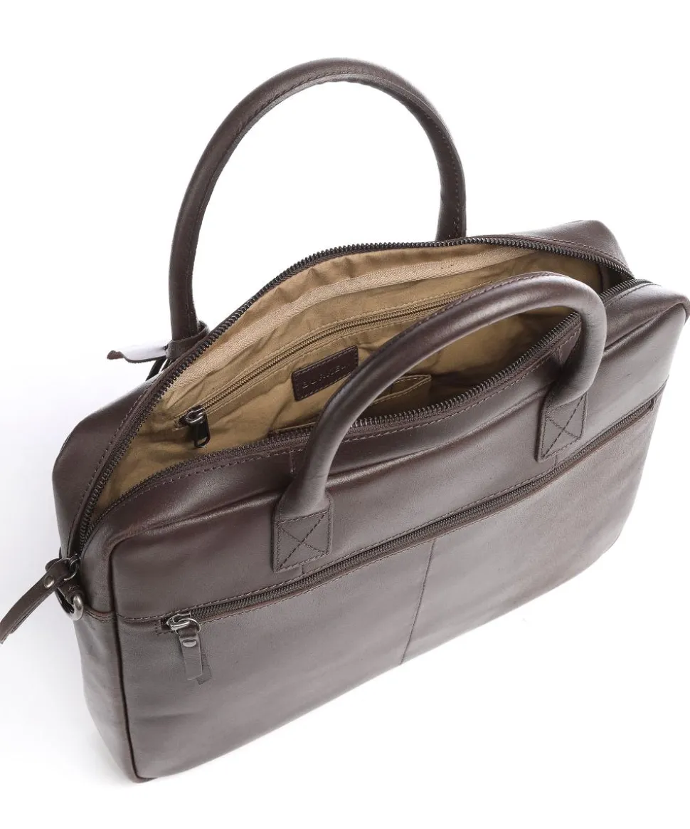 Vintage Jack Aktentasche 13″ Leder dunkelbraun