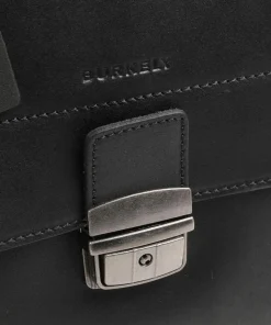 Vintage Scott Aktentasche fein genarbtes Leder schwarz