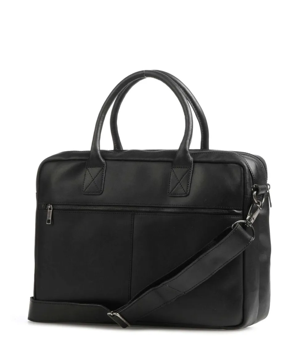 Vintage Taylor Worker Aktentasche genarbtes Leder schwarz