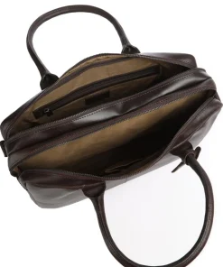 Vintage Taylor Worker Aktentasche genarbtes Leder dunkelbraun