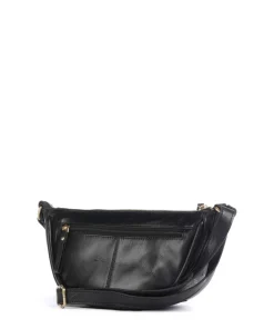 Vintage Veda Umhängetasche Leder schwarz