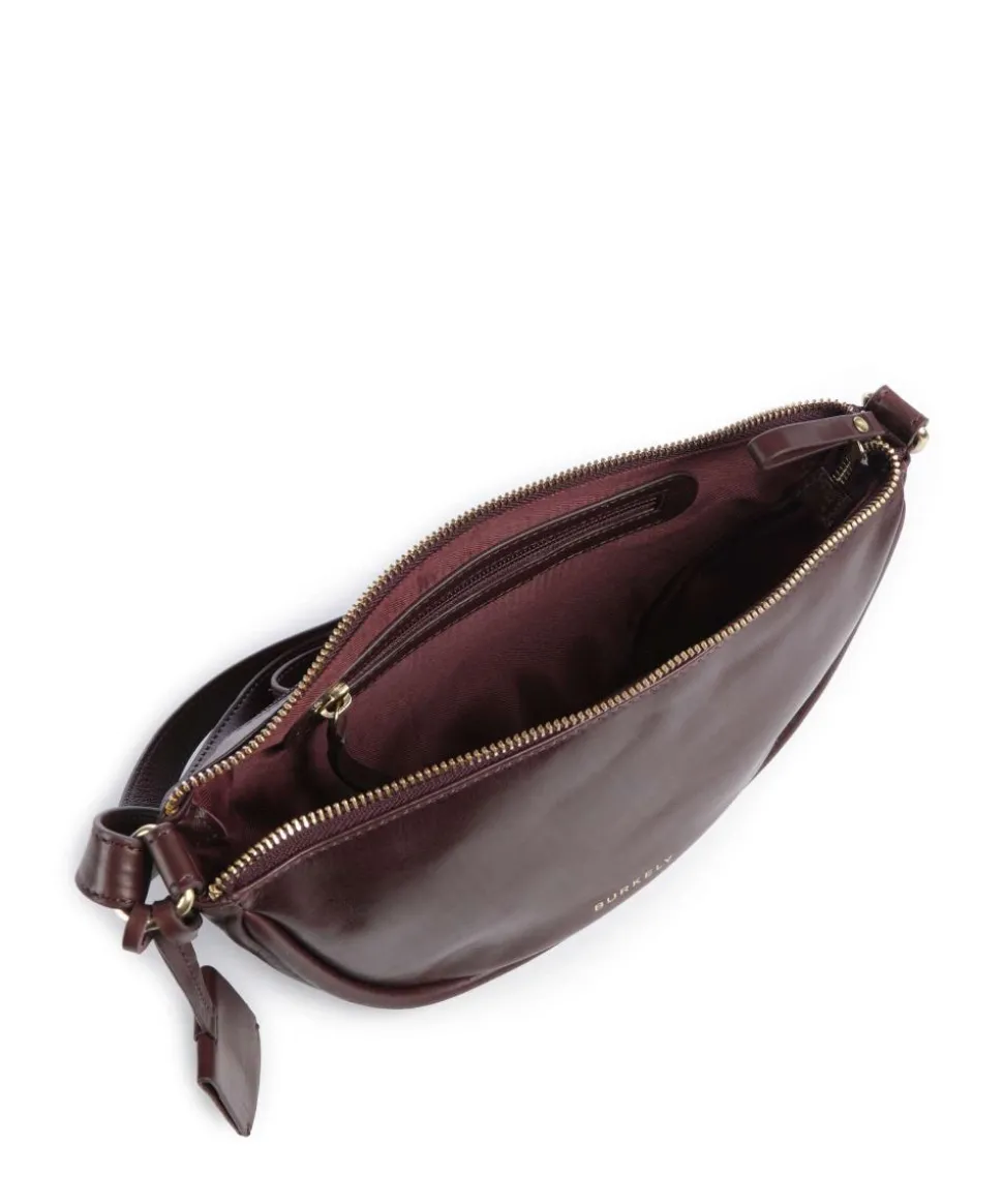 Vintage Veda Umhängetasche Leder dunkelrot