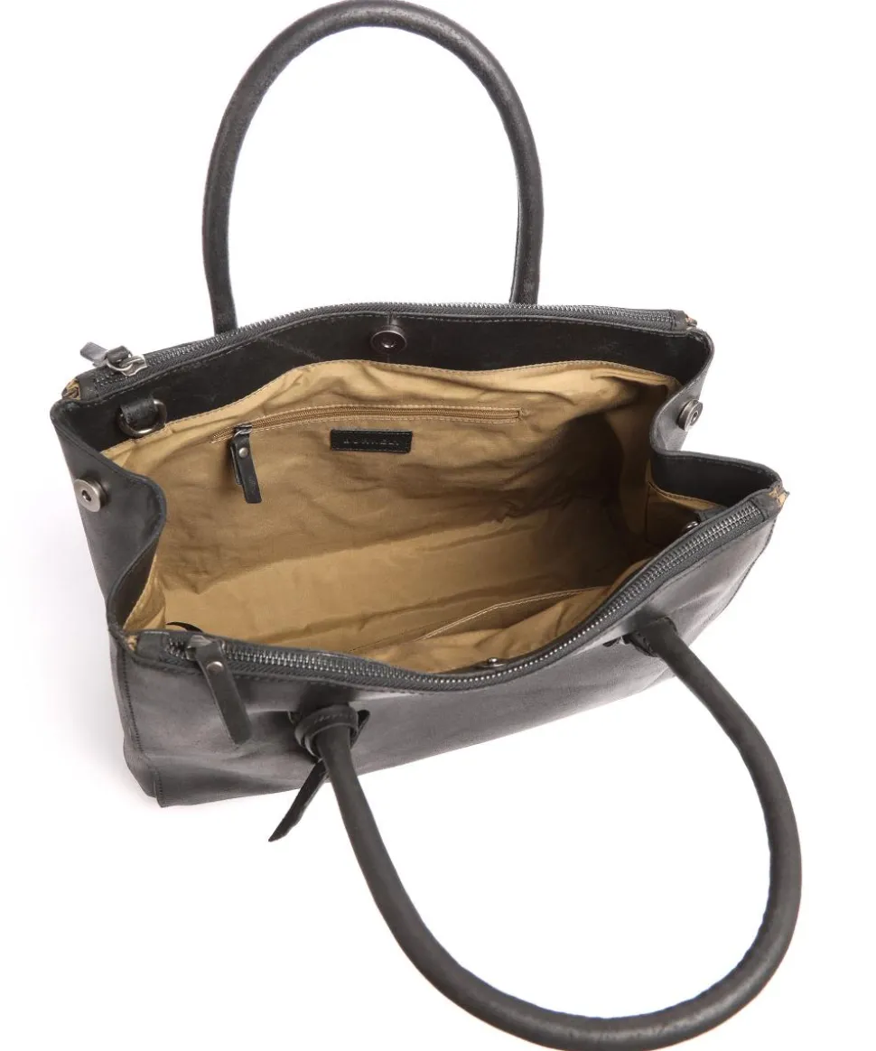 Vintage Wieske Handtasche Kalbsleder schwarz