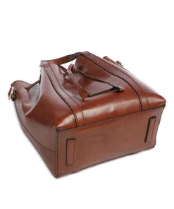 Vittoria Bucket bag fein genarbtes Rindsleder braun