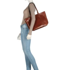 Vittoria Shopper glattes Rindsleder braun