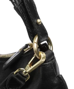 Volterra Beuteltasche fein genarbtes Rindsleder schwarz