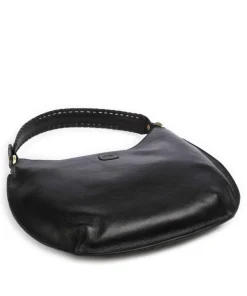 Volterra Beuteltasche fein genarbtes Rindsleder schwarz