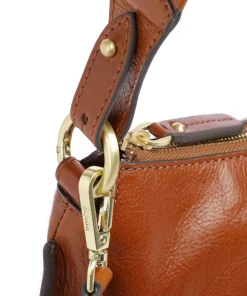 Volterra Beuteltasche fein genarbtes Leder braun