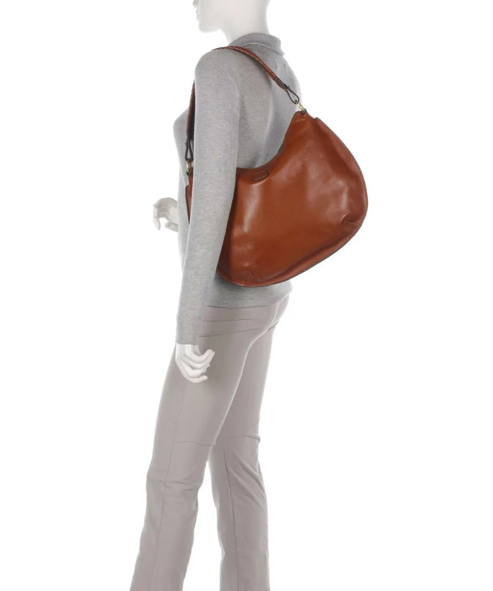 Volterra Beuteltasche fein genarbtes Rindsleder braun