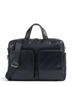 W136 Aktentasche 15″ fein genarbtes Rindsleder dunkelblau