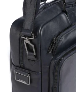 W136 Aktentasche 15″ fein genarbtes Rindsleder dunkelblau