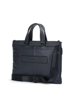 W137 Aktentasche 15″ genarbtes Rindsleder dunkelblau