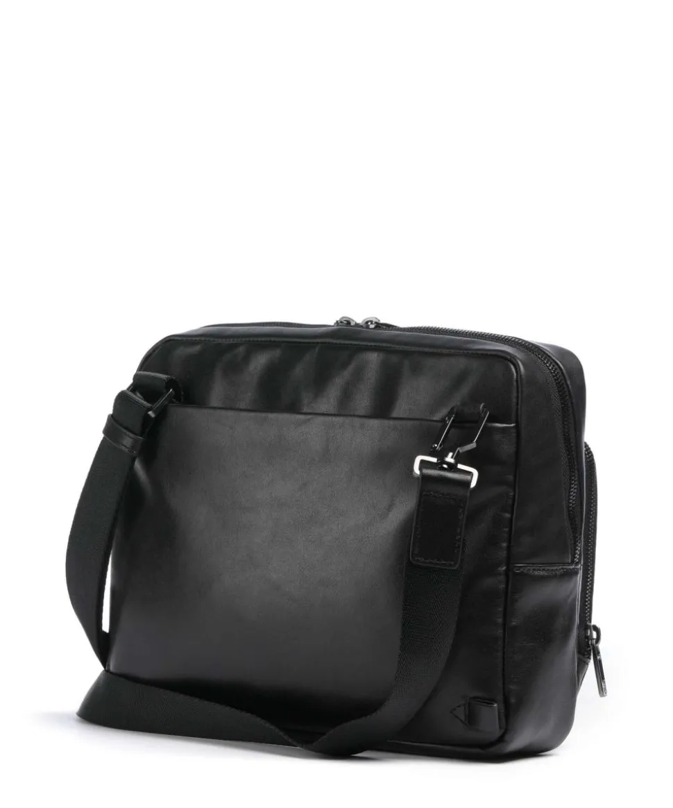 W136 Umhängetasche fein genarbtes Rindsleder schwarz