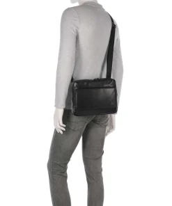 W136 Umhängetasche fein genarbtes Rindsleder schwarz