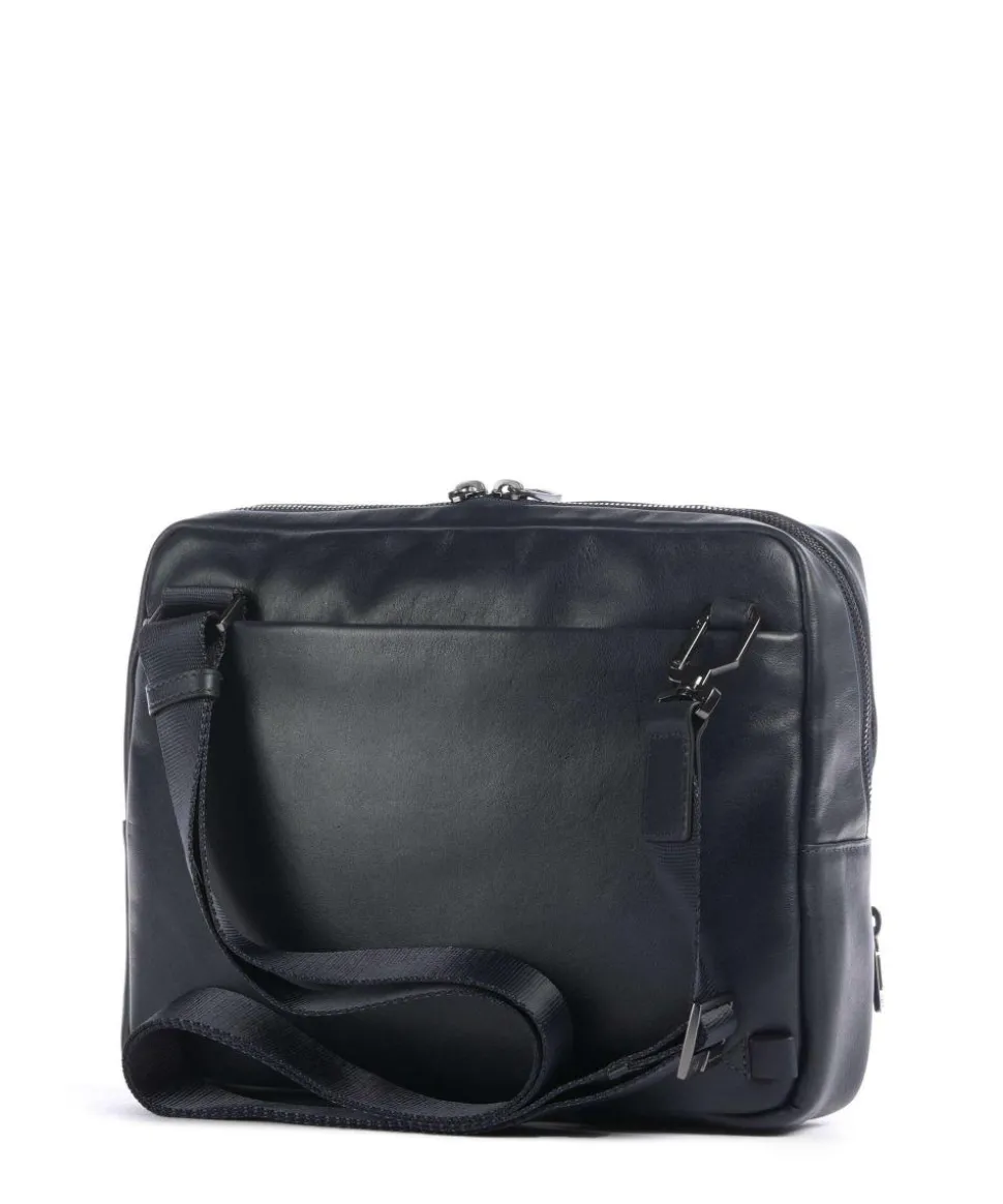 W136 Umhängetasche fein genarbtes Rindsleder dunkelblau