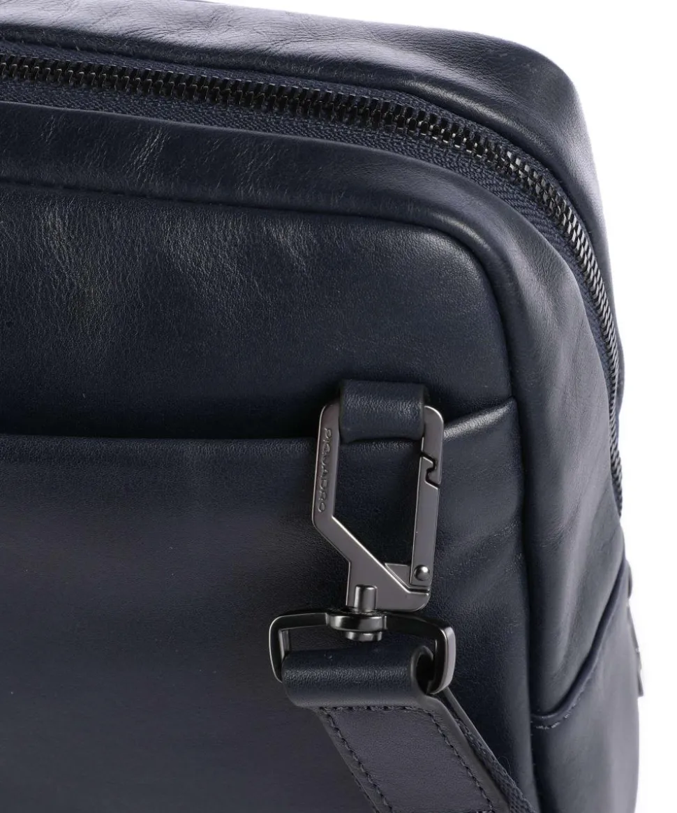 W136 Umhängetasche fein genarbtes Rindsleder dunkelblau