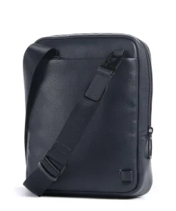 W137 Umhängetasche genarbtes Rindsleder dunkelblau